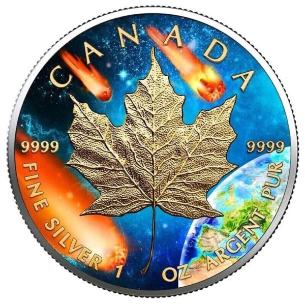 2023 Meteorites Maple Leaf 1oz Silver Coin