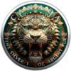 2023 Mandala Tiger 1st Edition Holographic Maple Leaf 1oz Silver Coin