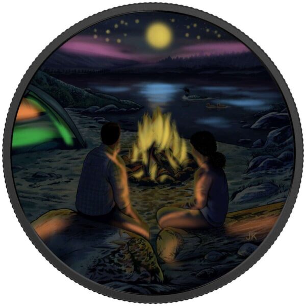 2017 $15 Great Canadian Outdoors Around The Campfire Silver Coin - Image 2