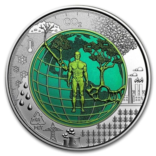 2018 €25 Anthropocene Niobium Silver Coin - Image 2