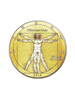 2019 $1 Vitruvian Man Da Vinci Walking Liberty 1oz Silver Coin