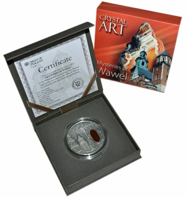 2013 $2 Mysteries Of Wawel Royal Castle Cathedral Crystal Art 2oz Silver Coin - Image 3