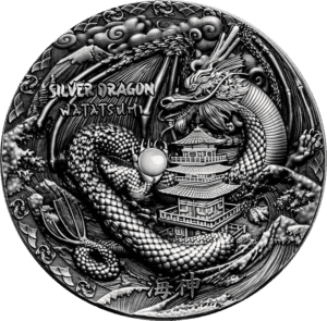 2021 $2 Japanese Dragon Watatsumi Pearl 2oz Silver Coin