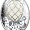 2019 $2 Diamond Trellis Egg Imperial Faberge Silver Coin - Image 2