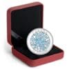 2017 $20 Snowflake 1oz Blue Glitter Silver Coin - Image 2
