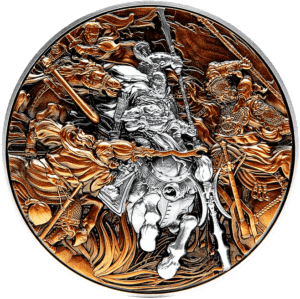 2021 Lu Bu Battle Against Three Heroes 2oz Silver Coin