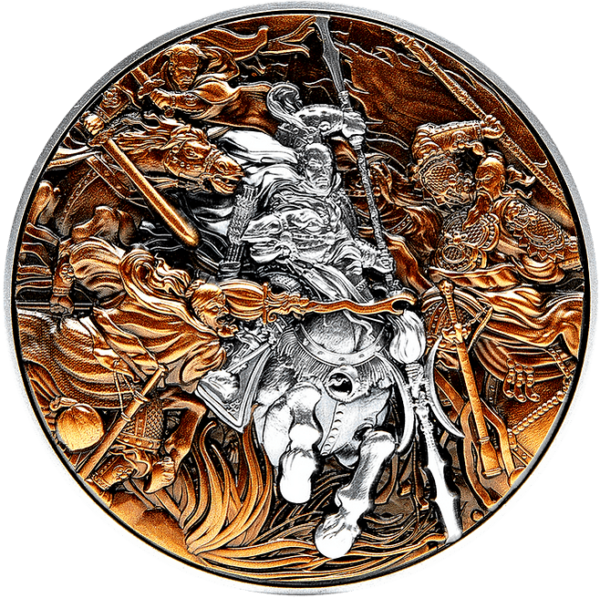 2021 Lu Bu Battle Against Three Heroes 2oz Silver Coin