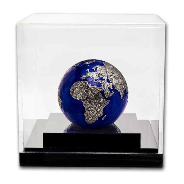 2021 $5 Blue Marble Earth At Night Spherical 3oz Silver Coin