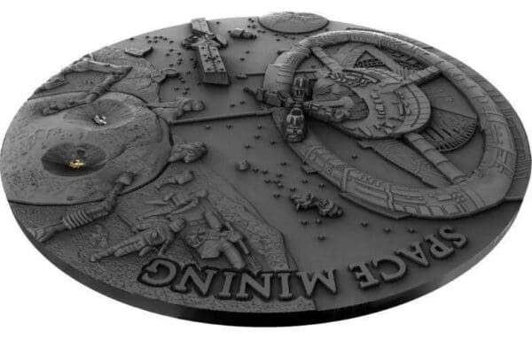 2018 $1 Space Mining with Chondrite Meteorite 1oz Silver Coin - Image 2