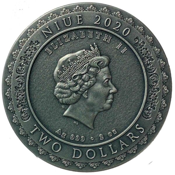 2020 $2 It Goddesses Nyai Roro Kidul 2oz Silver Coin - Image 2