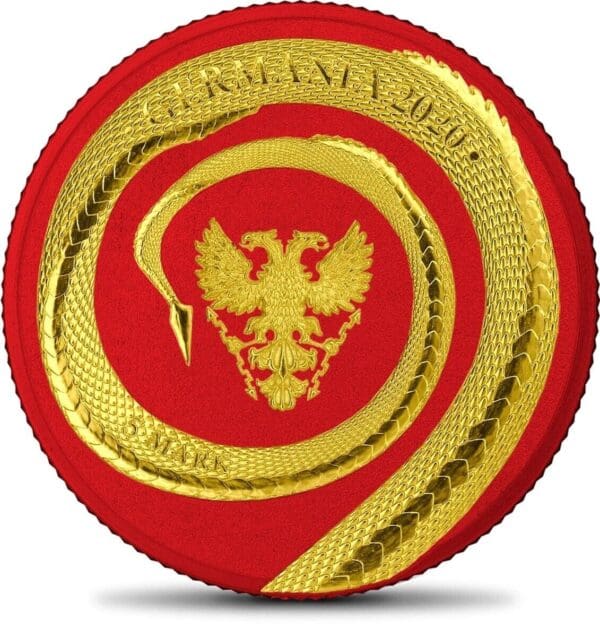2020 Fafnir Geminus Space Red Germania Beasts 1oz Silver Coin - Image 2