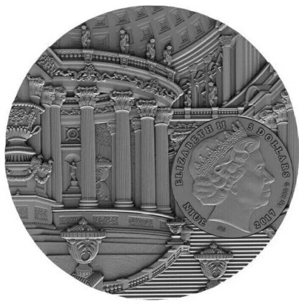 2017 $5 Renaissance Series Amber Art 2oz Silver Coin - Image 3