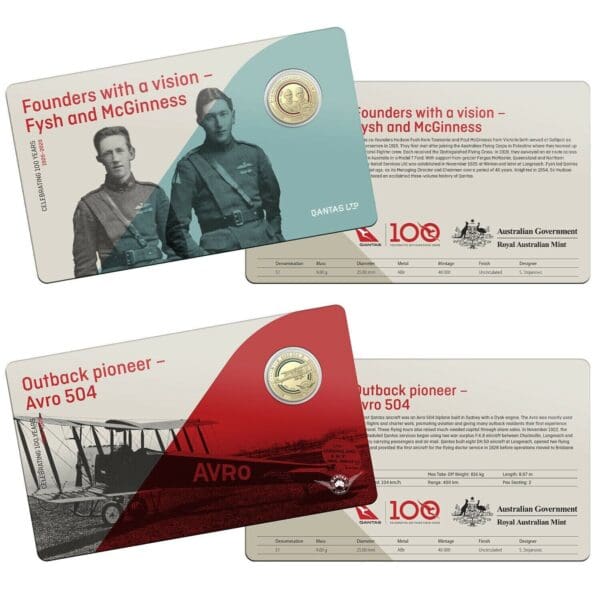 2020 $1 QANTAS Centenary 11 Coin Proof Set In Collectors Case - Image 3