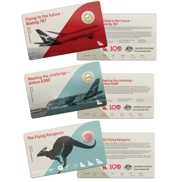 2020 $1 QANTAS Centenary 11 Coin Proof Set In Collectors Case - Image 5