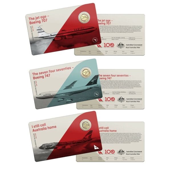 2020 $1 QANTAS Centenary 11 Coin Proof Set In Collectors Case - Image 6