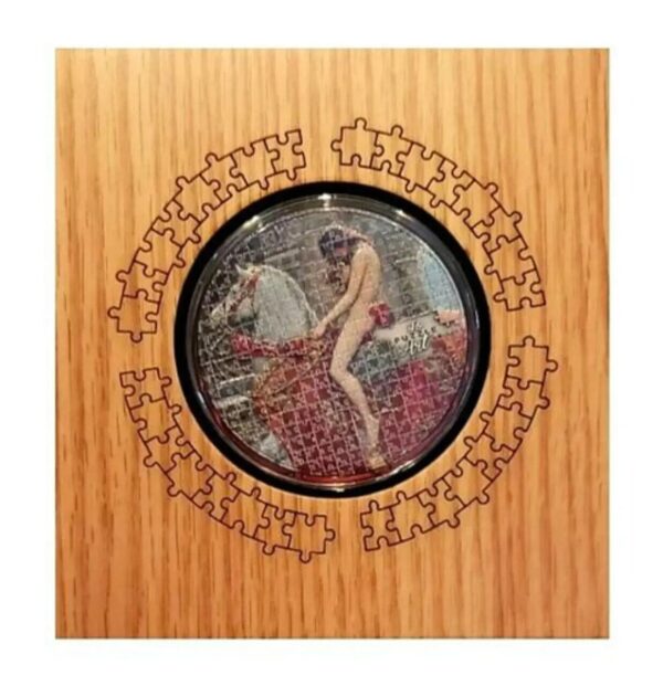 2020 So Puzzle Art Lady Godiva 3oz Silver Coin - Image 3