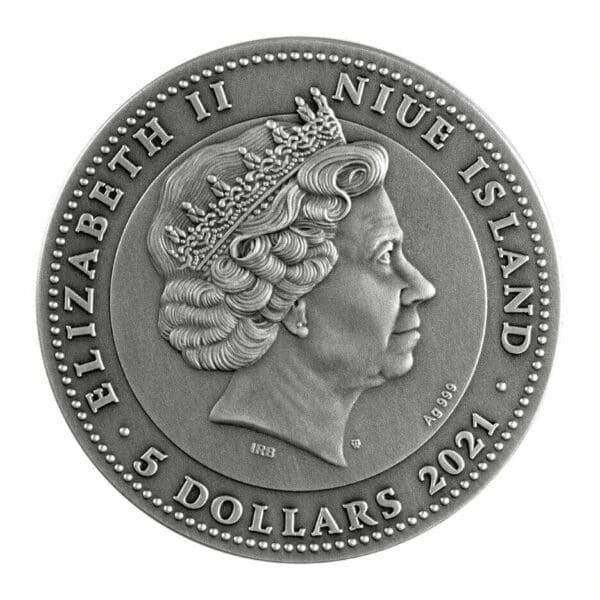 2021 $5 Skarbek Spirit of the Coalmine 2oz Silver Coin - Image 3