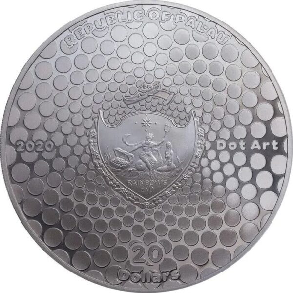 2020 $20 Tree Of Life Dot Art 3oz Silver Coin - Image 4