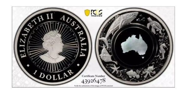 PR70DCAM 2021 $1 Great Southern Land Mother of Pearl 1oz Silver Coin