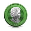 2021 Maple Leaf Mosaic Space Green Edition 1oz Silver Coin - Image 2