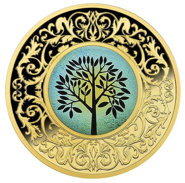 2021 Turquoise Tree of Happiness Silver Proof Coin