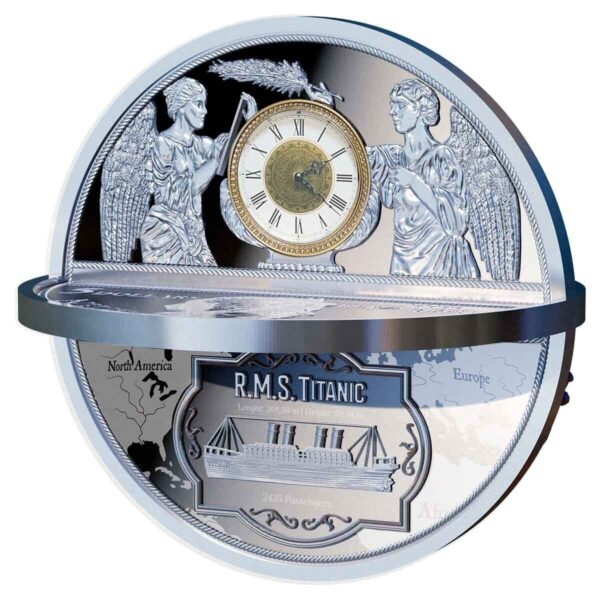 2022 $5 Titanic 110th Anniversary 3D 2oz Silver Proof Coin - Image 4