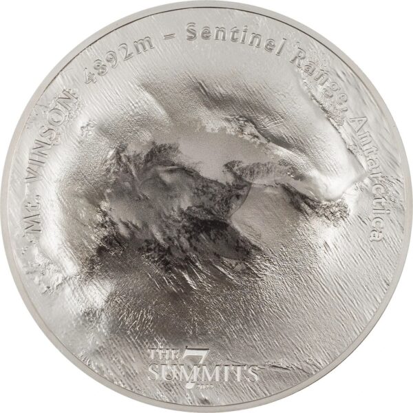 2022 5oz 7 Summits Mount Vinson Ultra High Relief Silver Coin