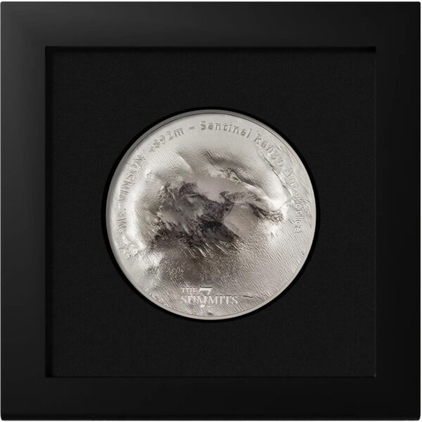 2022 5oz 7 Summits Mount Vinson Ultra High Relief Silver Coin - Image 4