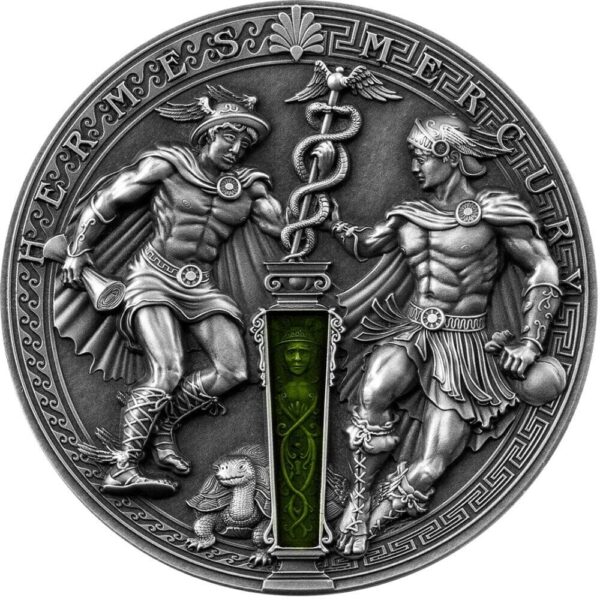 2022 $5 Hermes & Mercury Ancient Gods 2oz Silver Coin