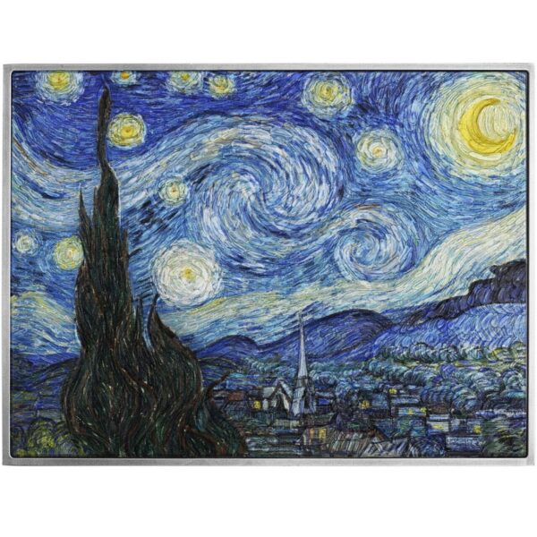 2021 Starry Night By Vincent Van Gogh 2oz Silver 33.5oz Copper Coin