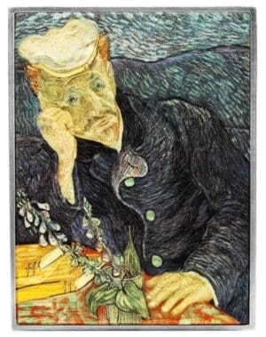 2021 Portrait Of Dr Gachet Vincent Van Gogh 2oz Silver 33.5oz Copper Bimetal Coin