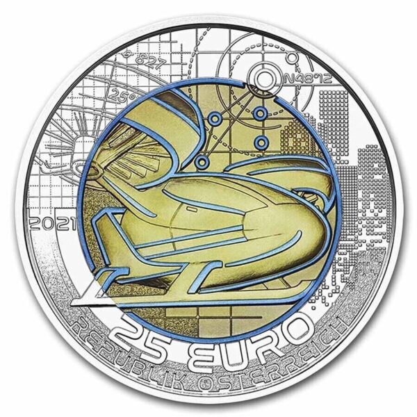 2021 €25 Smart Mobility Niobium Silver Coin - Image 2