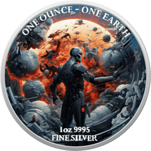 2022 $1 Earth Artificial Intelligence Apocalypse 1oz Silver Coin