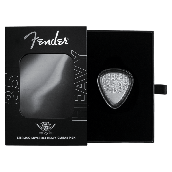 Fender® 351 Heavy Sterling Silver 10g Playable Guitar Pick - Image 2