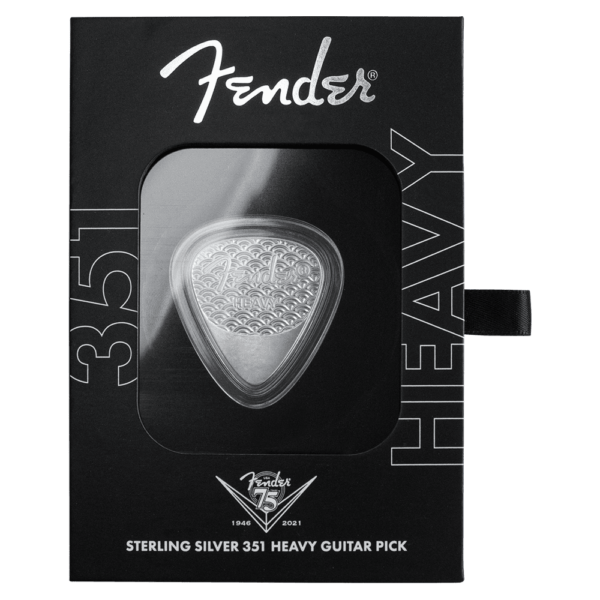 Fender® 351 Heavy Sterling Silver 10g Playable Guitar Pick - Image 3