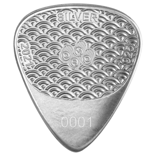 Fender® 351 Heavy Sterling Silver 10g Playable Guitar Pick - Image 4