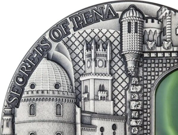 2014 $2 Secrets Of Pena Castle Crystal Art 2oz Silver Coin - Image 6