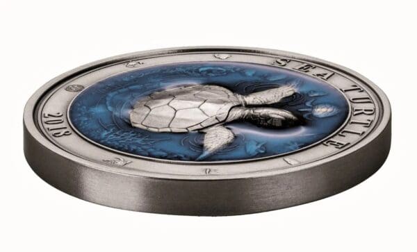 2018 $5 Sea Turtle Underwater World 3oz Silver Coin - Image 2