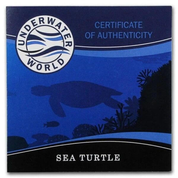 2018 $5 Sea Turtle Underwater World 3oz Silver Coin - Image 5