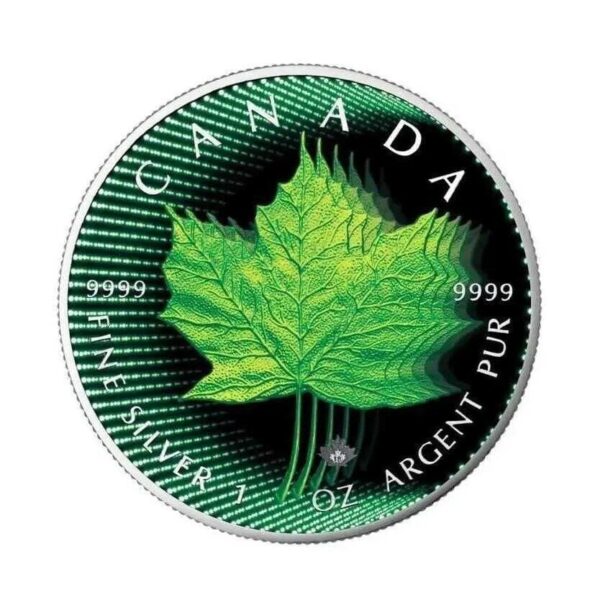 2018 $5 Green Maple Leaf 1oz Silver Coin