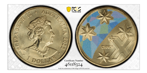 MS68 2022 $1 Great Crux X Australian Coin Hunt Coloured Coin