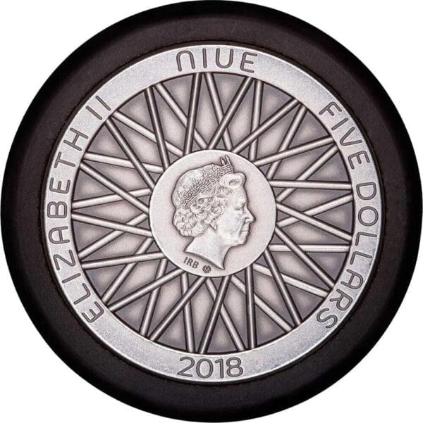 2018 $5 Pneumatic Tires 130th Anniversary 2oz Silver Coin - Image 2