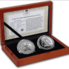 2017 Isle of Man 2-Coin Silver Angel Proof/Reverse Proof Set