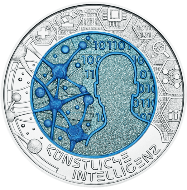 2019 €25 Artificial Intelligence Niobium Silver Coin