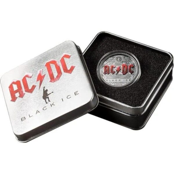 2018 AC/DC Black Ice Anniversary 2oz Silver Black Proof Coin - Image 3