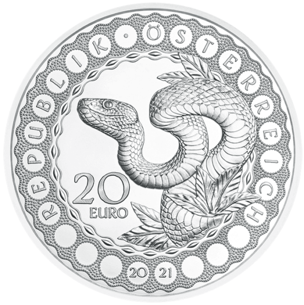 2021 €20 The Serpent Creator Eyes of the World Silver Coin - Image 3