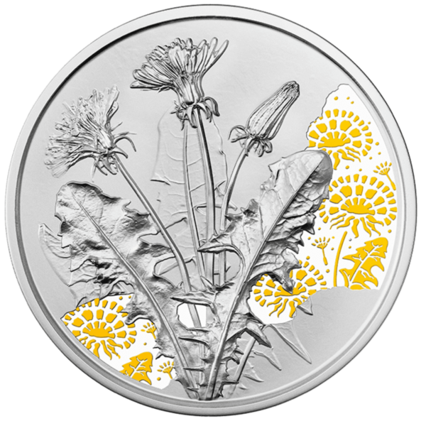 2022 €10 The Language of Flowers The Dandelion 1/2oz Silver Coin