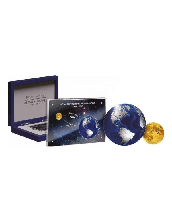 2019 $10 & $5 50th Anniversary Moon Landing Two Coin Set