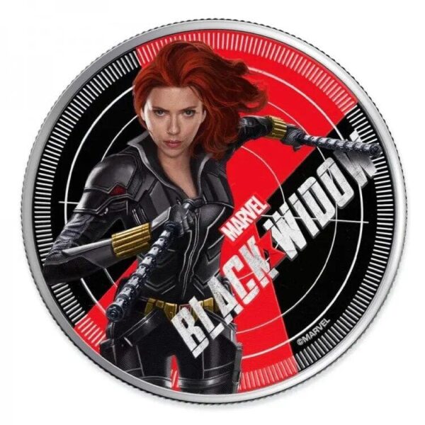 2020 $1 Black Widow Marvel 1oz Silver Coin