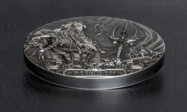 2019 $20 Poseidon God Of The Sea 3oz Silver Coin - Image 3